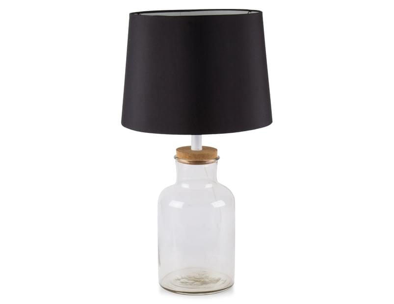 Fillable 63cm Jar Table Lamp W/ Shade - Black | Www.catch.com.au