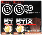 2 x BSc High Protein Stix Salted Choc Caramel 120g 6pk