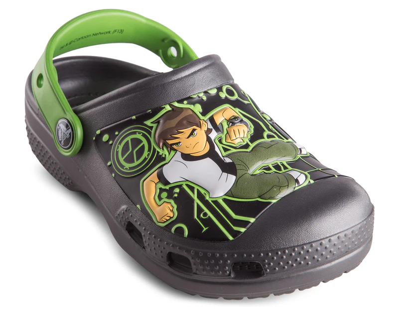 I modsætning til Turbine mærke Crocs Kids' Ben 10 Glow-In-The-Dark Clog - Graphite/Lime | Catch.com.au