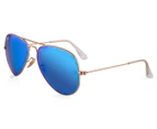 Ray-Ban Aviator Large Metal RB3025 Sunglasses - Gold/Blue Mirror