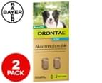 Drontal Allwormer Chews For Dogs 3-10kg 2pk 1