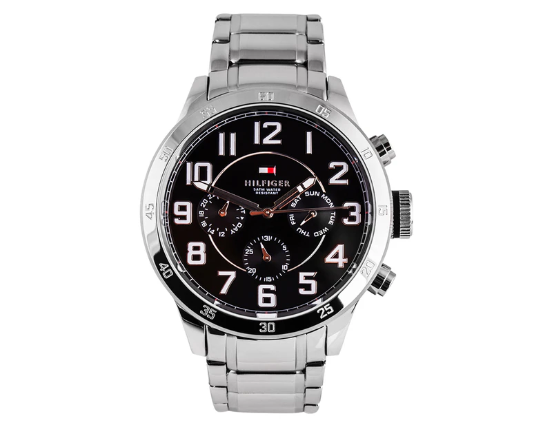Tommy Hilfiger Men's Trent S/Steel Watch - Black / Silver