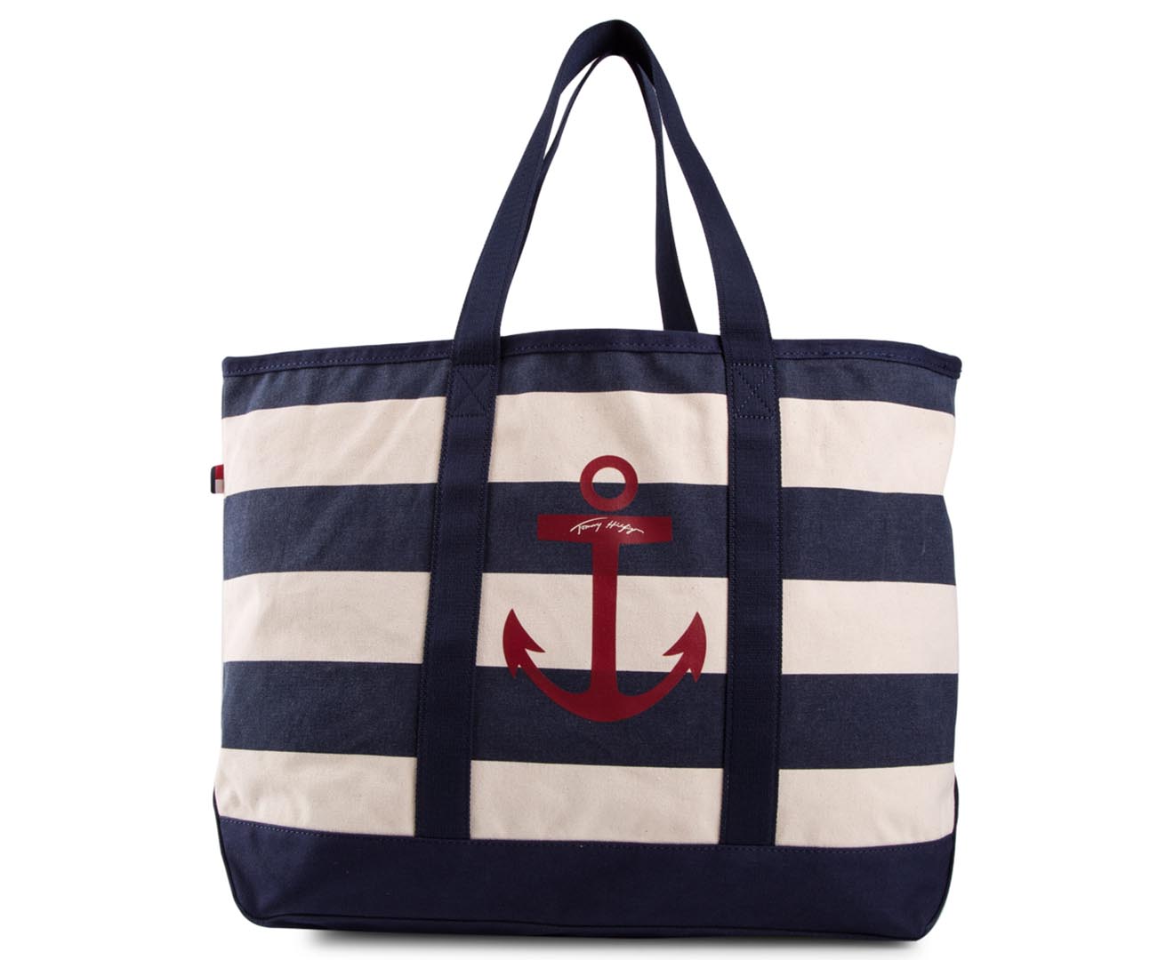 Tommy Hilfiger Anchor Signature Canvas Tote Bag - Navy/Neutral | Catch ...
