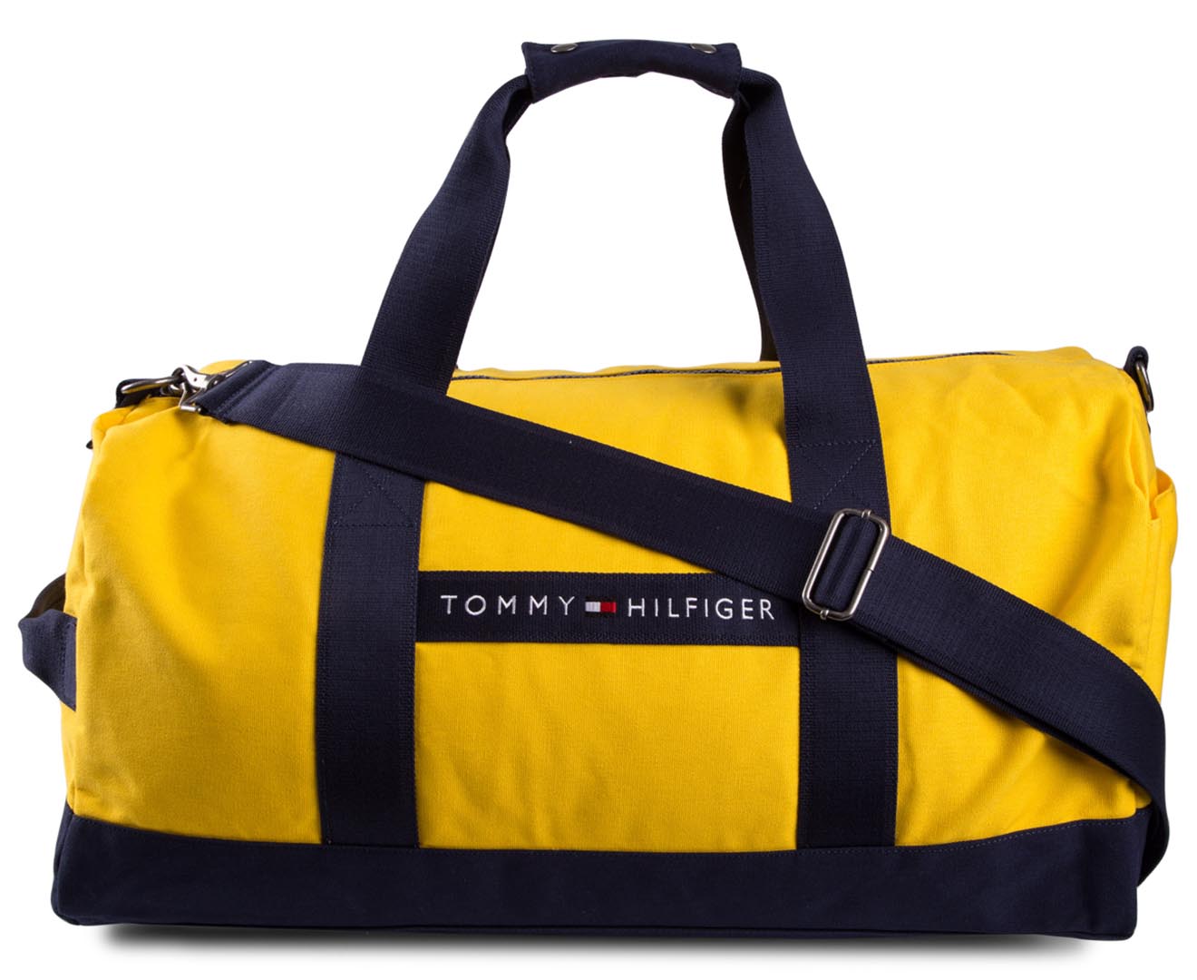 yellow tommy hilfiger duffle bag