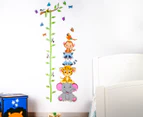 Jungle Animals Height Chart Wall Decals