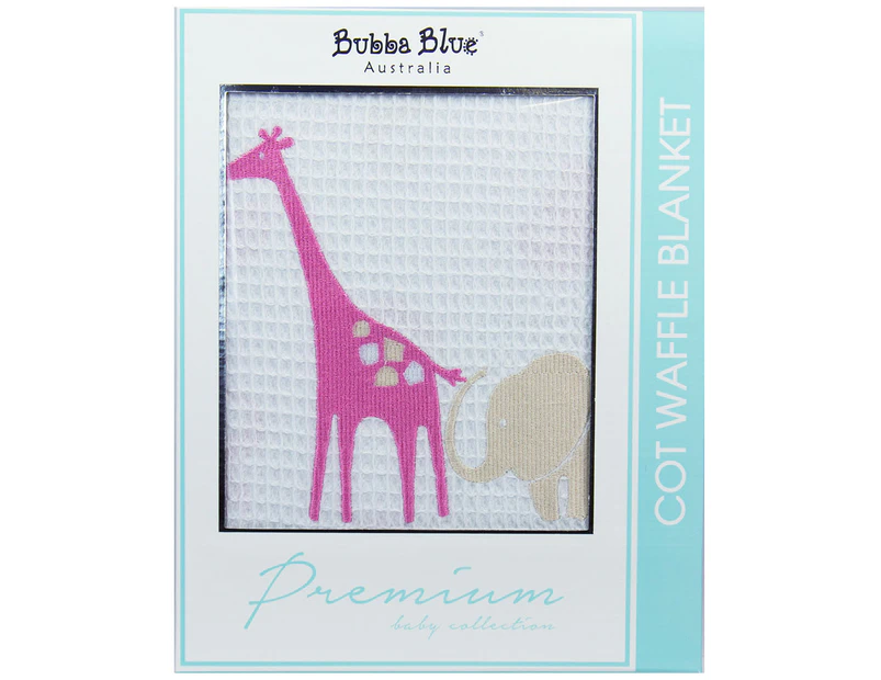 Preview image Bubba Blue Savannah Cot Waffle Blanket - Pink