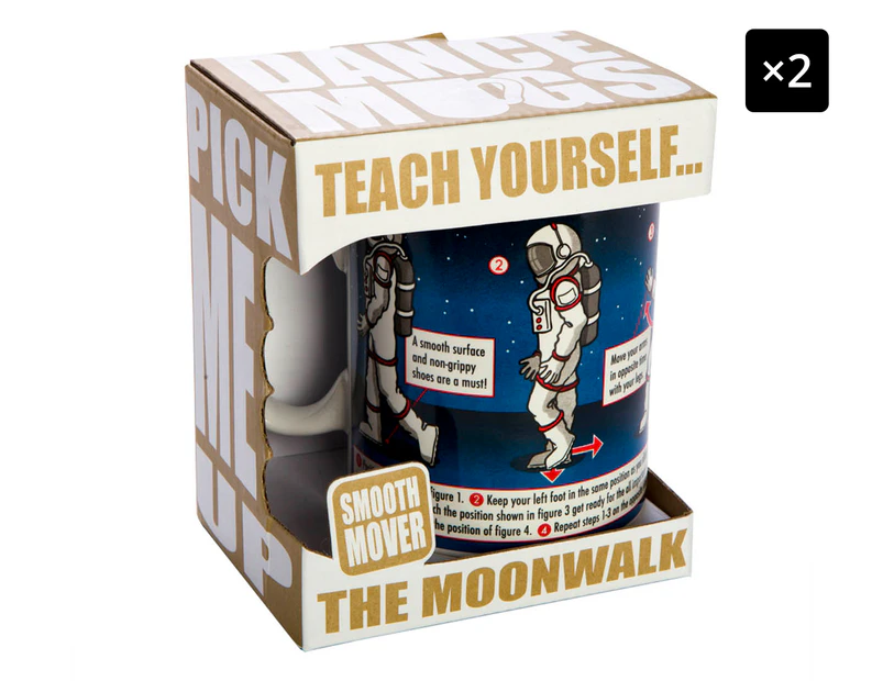 2 x Novelty Dance Mug: The Moonwalk