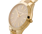 Michael Kors Women's Round Two-Tone Horn Bracelet Watch - Gold