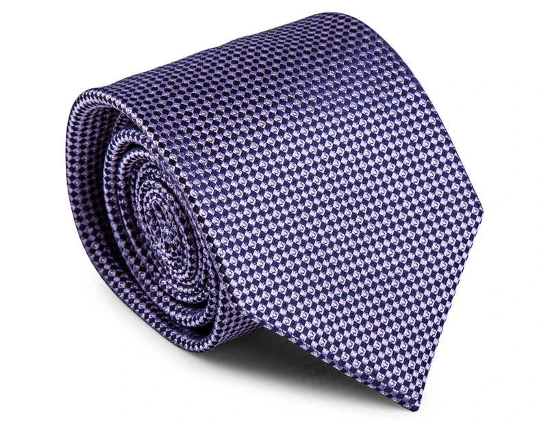 Van Heusen Studio Multi Spot Silk Tie - Purple/Navy