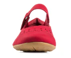 Easy Steps Women's Naples Flats - Red Nubuck