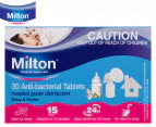 30pc Milton Anti-Bacterial Disinfectant Baby Bottle Cleaning/Sterilising Tablets