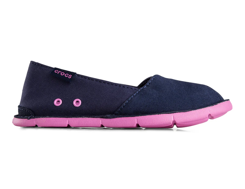 Crocs Girls' Cabo Slip-On - Navy/Pink