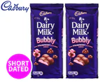 2 x Cadbury Dairy Milk Bubbly Strawberry Block 155g