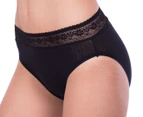Kayser Women’s Rebecca Mid Rise Brief - Black
