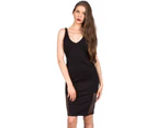 Kardashian Kollection Women's Mesh Overlay Dress - Black