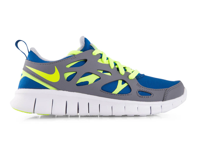 Nike Boys' Grade School Free Run 2 GS - Blue/Volt/Grey