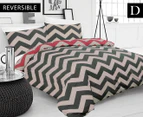 Apartmento Webster Double Quilt Cover Set - Black/Pink
