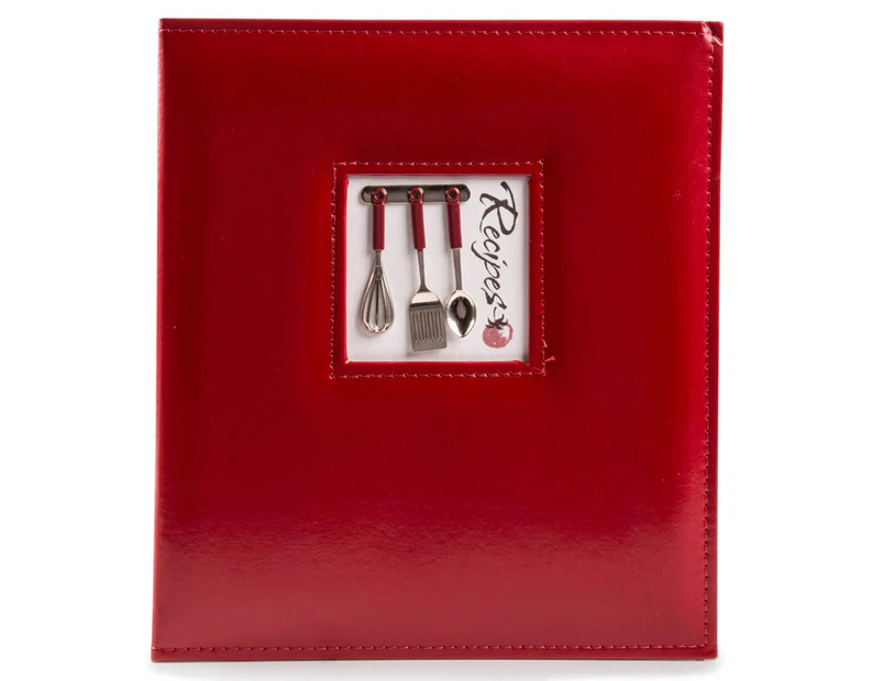C.R Gibson A La Carte Kitchen Recipe Book - Red
