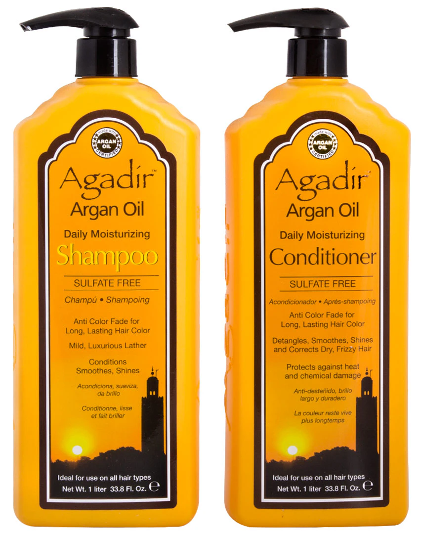 Agadir Argan Oil Daily Moisturizing Shampoo & Conditioner Pack 1L