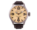 Nautica Men's BFD 101 Watch - Cream/Dark Brown