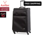 Antler New Size Zero 4-Wheel 81cm Large Roller Case - Black