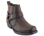 Windsor Smith Men's Low Biker Boots - Brown Leather