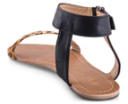 Billini Women's Anbree Flat Sandal - Leopard Black