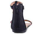 Billini Women’s Sahara Flat Sandal - Black Nubuck
