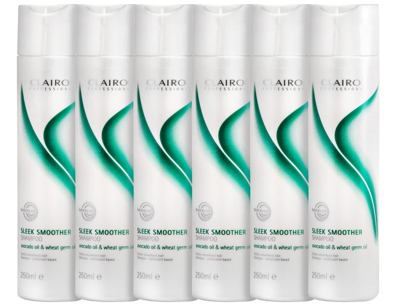 6 x Clairol Professional Sleek Smoother Shampoo 250mL