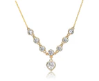 Mestige Thyme Crystal Necklace In Gold