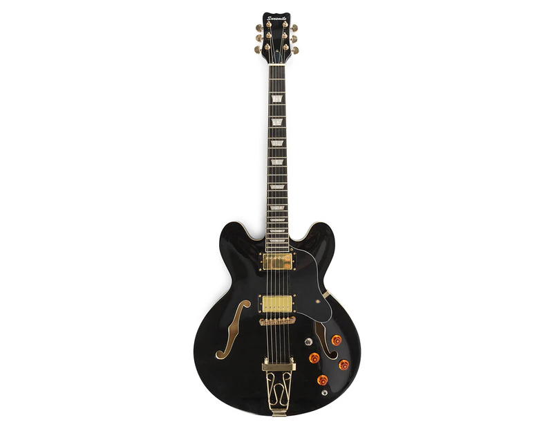 Sunsmile Vintage Look Electric Guitar - Gloss Black