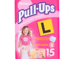 2 x Huggies Pull-Ups Training Pants Size 3 Girls 14-18kg 15pk
