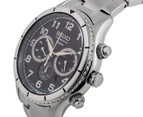 Seiko Men's Steel Chronograph Watch - Silver/Black