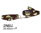 Hamish McBeth Harness & Leash Set Brown/Green Spot - Small