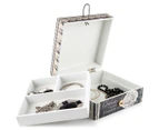 Vintage Rose Wooden Jewellery Box - Black/White