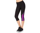 SKINS Women’s A200 Thermal Compression 3/4 Tights - Black/Violet