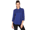 Calvin Klein Women's Long Sleeve Shirt - Cobalt 