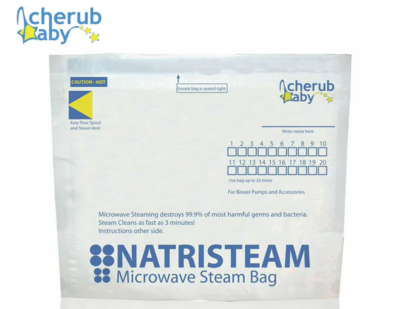 Cherub Baby Natristeam Microwave Steriliser Bags 6-Pack