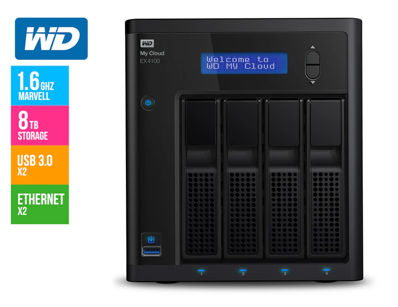 WD My Cloud EX4100 4-Bay 8TB Network Access Storage