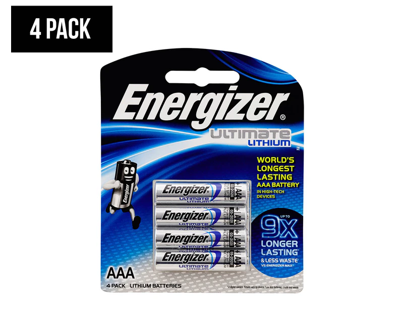 Energizer Ultimate Lithium AAA Batteries 4-Pack
