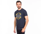 Hugo Boss Men's Print Tee 1 T-Shirt - Navy/Yellow