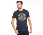 Hugo Boss Men's Print Tee 1 T-Shirt - Navy/Yellow