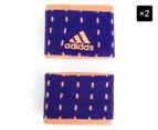 2 x Adidas Tennis Wristband Pair - Purple/Orange