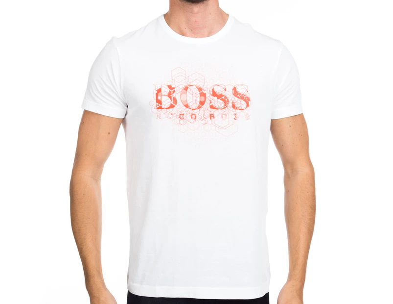 Preview image Hugo Boss Men's Print Tee 5 T-Shirt - White/Red