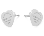 Tiffany & Co. "Return to Tiffany" Mini Heart Tag Stud Earrings - Silver