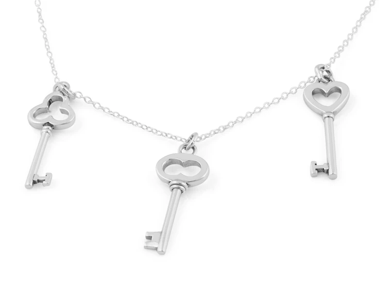Tiffany & Co. Three-Key Pendant Necklace - Silver