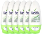 6 x Rexona Women Roll-On Deodorant Hypo-Allergenic 50mL