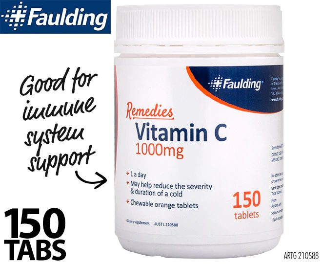 Faulding Remedies Vitamin C 1000mg 150 Tabs