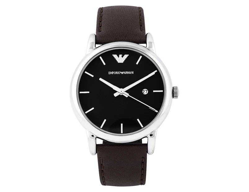 Emporio Armani Men's Classic Leather Watch - Brown