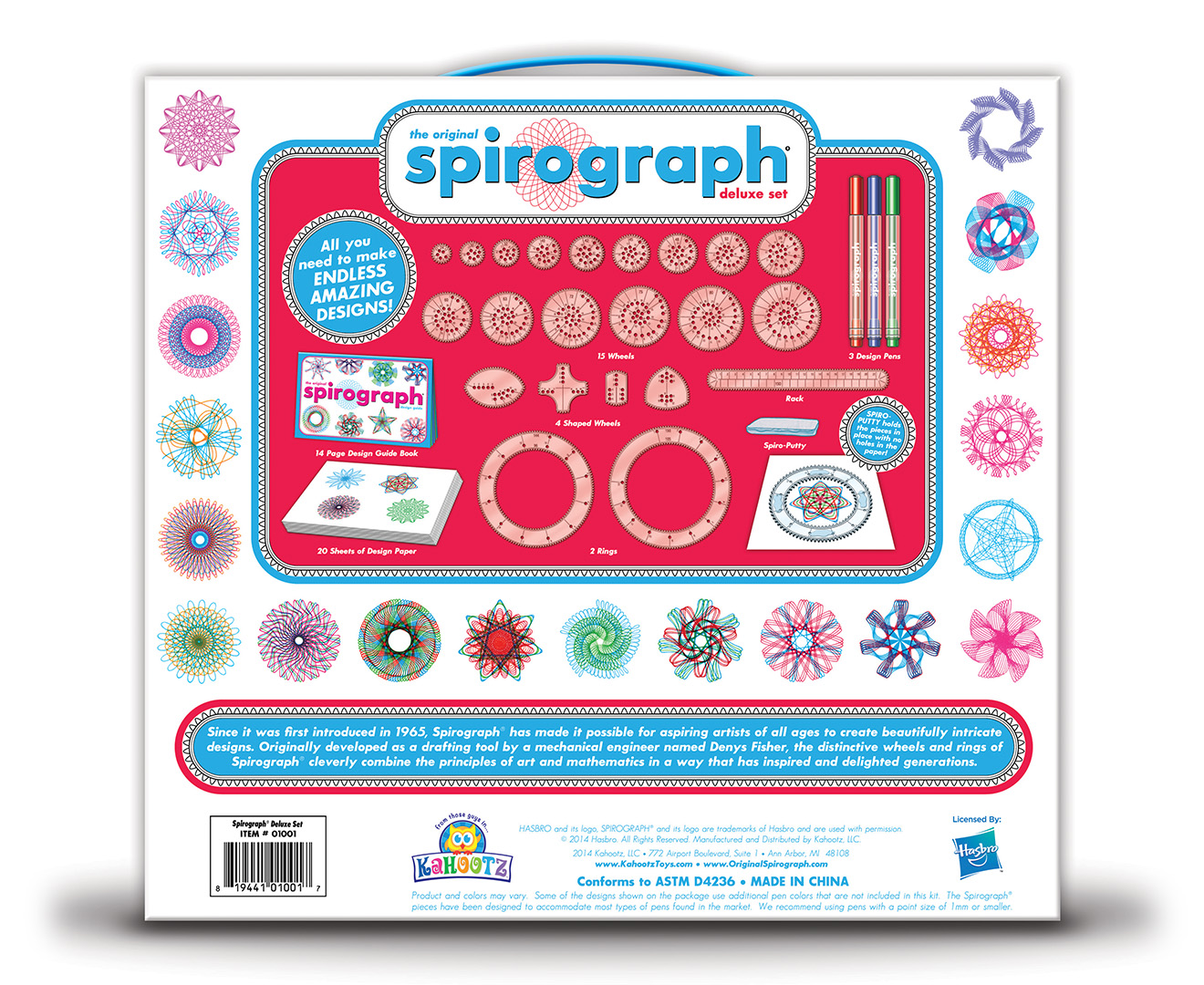 Deluxe Spirograph Set 34-Pack - Multi | Catch.co.nz